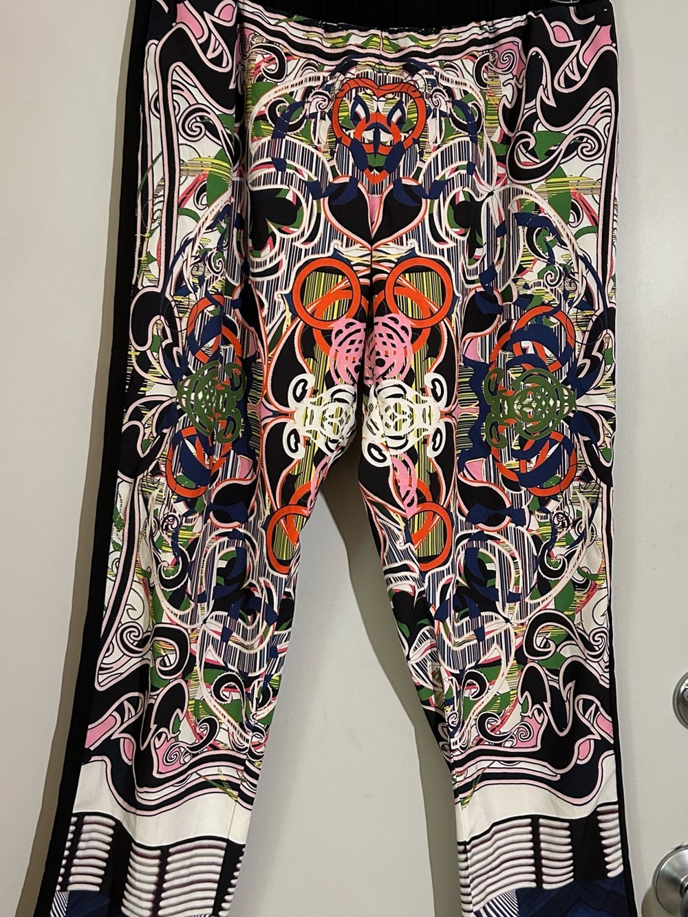 Clover Canyon Multicolor Geometric art nouveau print jogger pants elastic waist